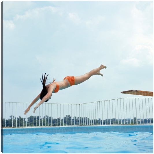 Buzo de piscina de verano - Vintage Images