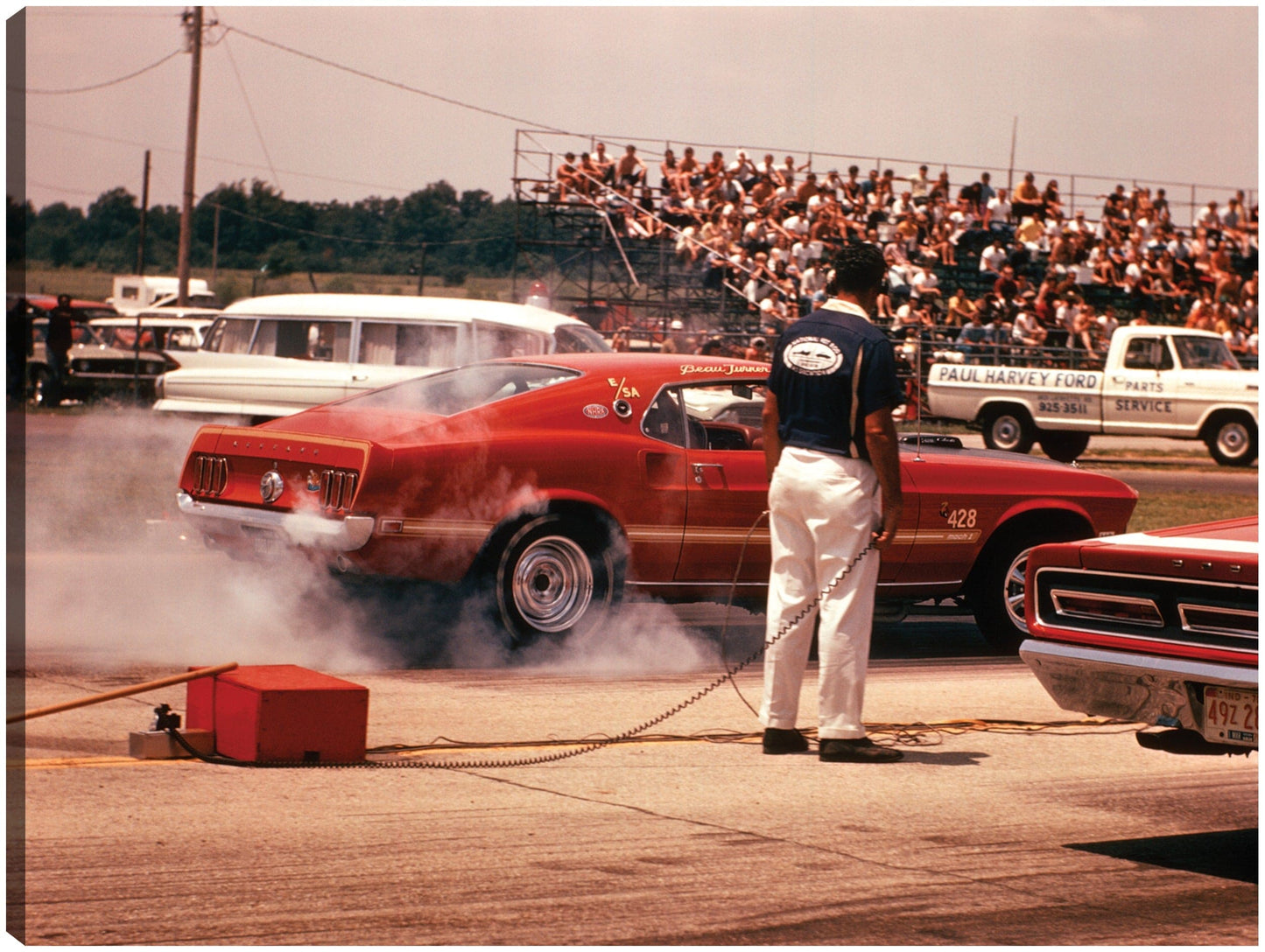 Arrancador de carreras de coches - Vintage Images