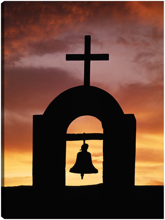 Atardecer de la campana de la misión - Vintage Images