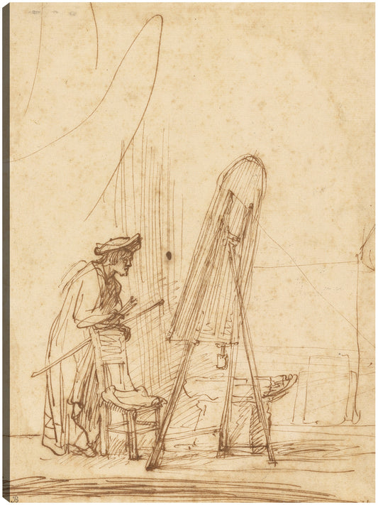 Un artista en su estudio (1630) - Rembrandt Van Rijn