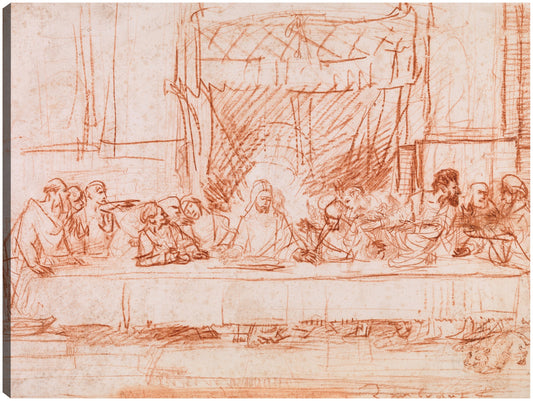 La última cena, después de Leonardo da Vinci (1634-1635) - Rembrandt Van Rijn