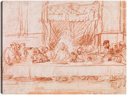 La Última Cena, según Leonardo da Vinci (1634-1635) - Rembrandt Van Rijn