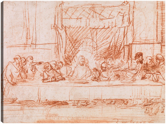 La Última Cena, según Leonardo da Vinci (1634-1635) - Rembrandt Van Rijn
