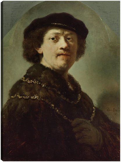 Autorretrato con gorra negra (1637) - Rembrandt Van Rijn