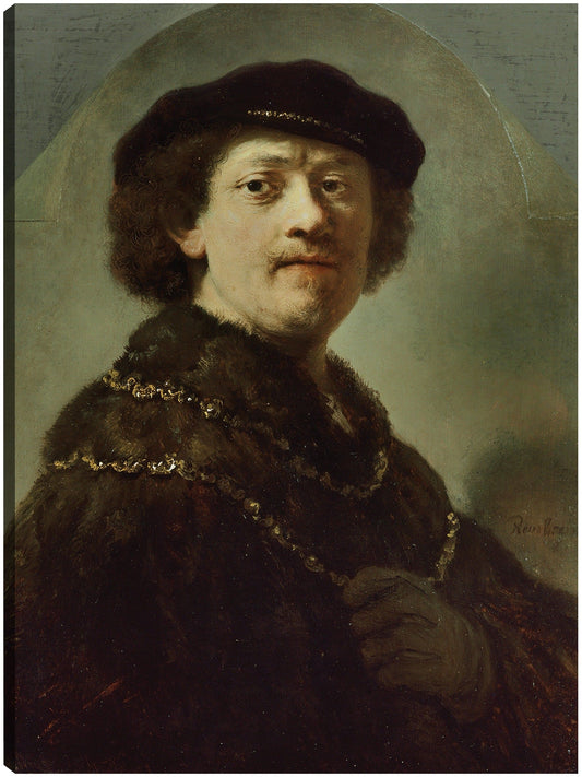 Autorretrato con gorra negra (1637) - Rembrandt Van Rijn