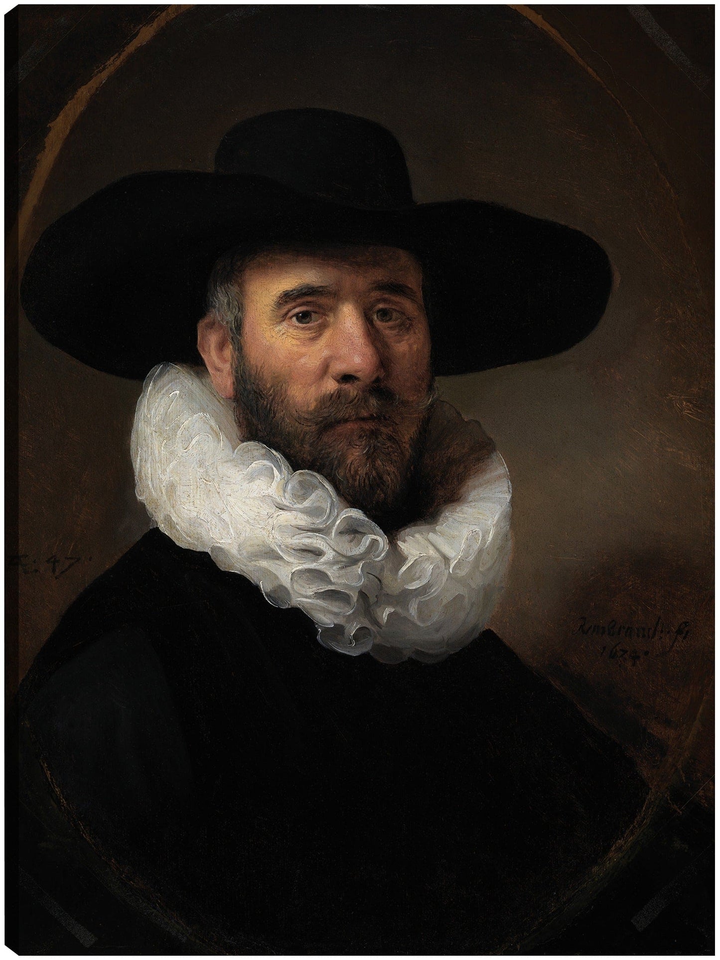 Retrato de Dirck Jansz. Pesser (hacia 1634) - Rembrandt Van Rijn - PUBLIC DOMAIN