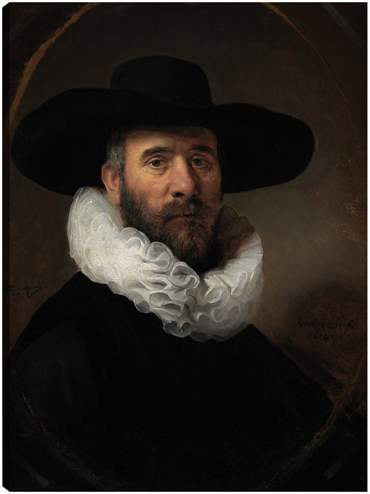 Retrato de Dirck Jansz. Pesser (hacia 1634) - Rembrandt Van Rijn - PUBLIC DOMAIN