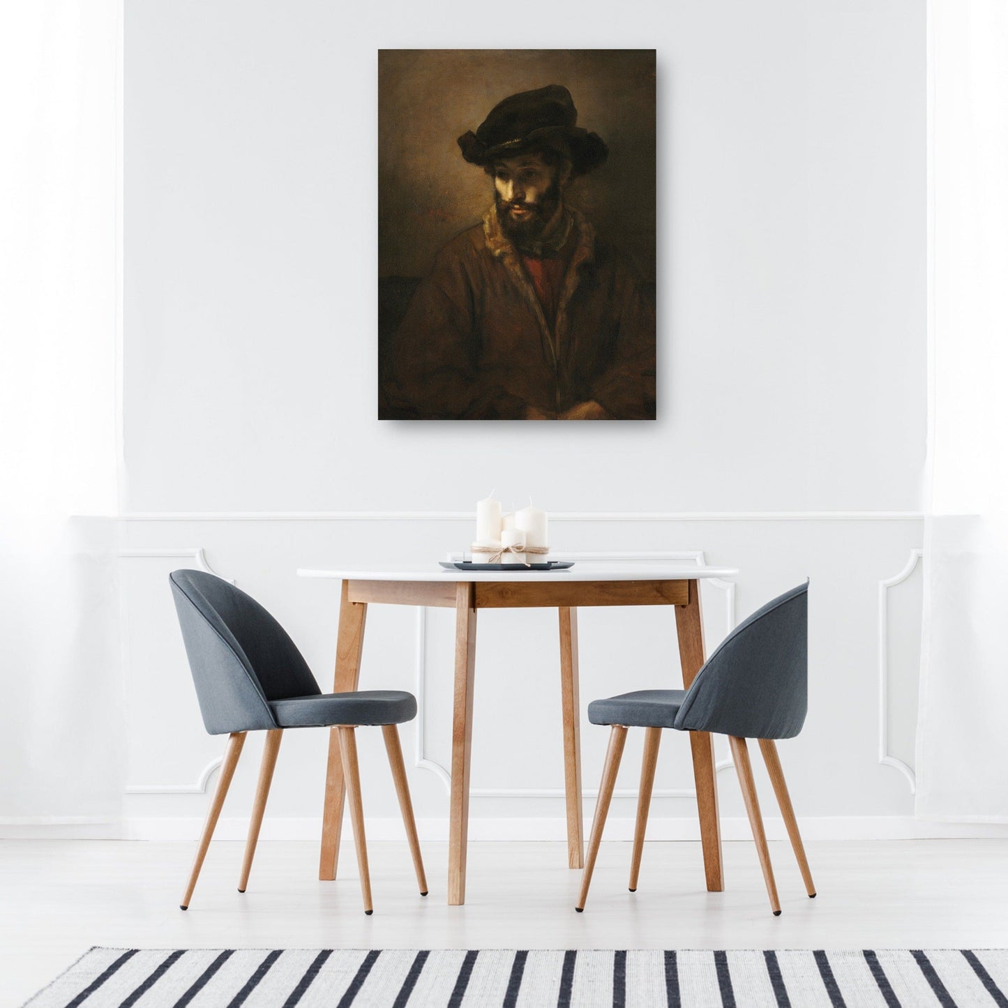 Un hombre barbudo con sombrero (c. 1655-1660) - Rembrandt Van Rijn
