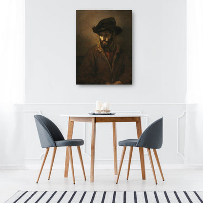 Un hombre barbudo con sombrero (c. 1655-1660) - Rembrandt Van Rijn