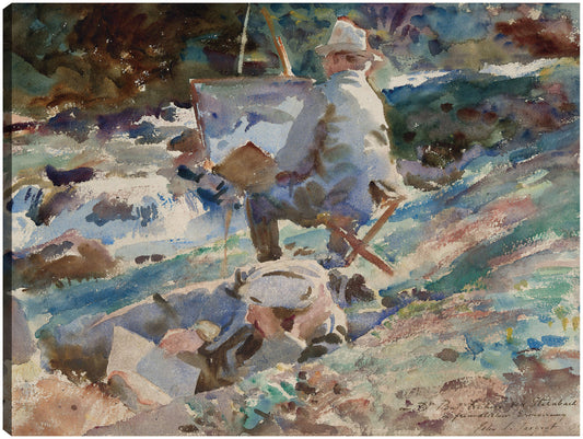 Un artista en su caballete (1914) - John Singer Sargent