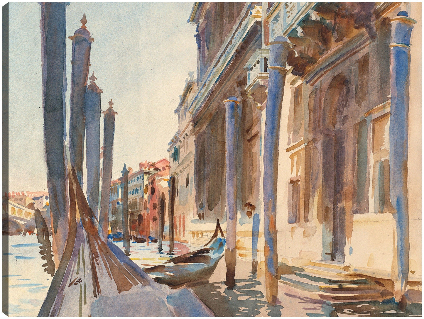 Amarres de góndolas en el Gran Canal (1904-1907) - John Singer Sargent