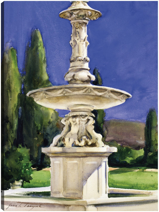 Fuente de mármol en Italia (ca. 1907) - John Singer Sargent