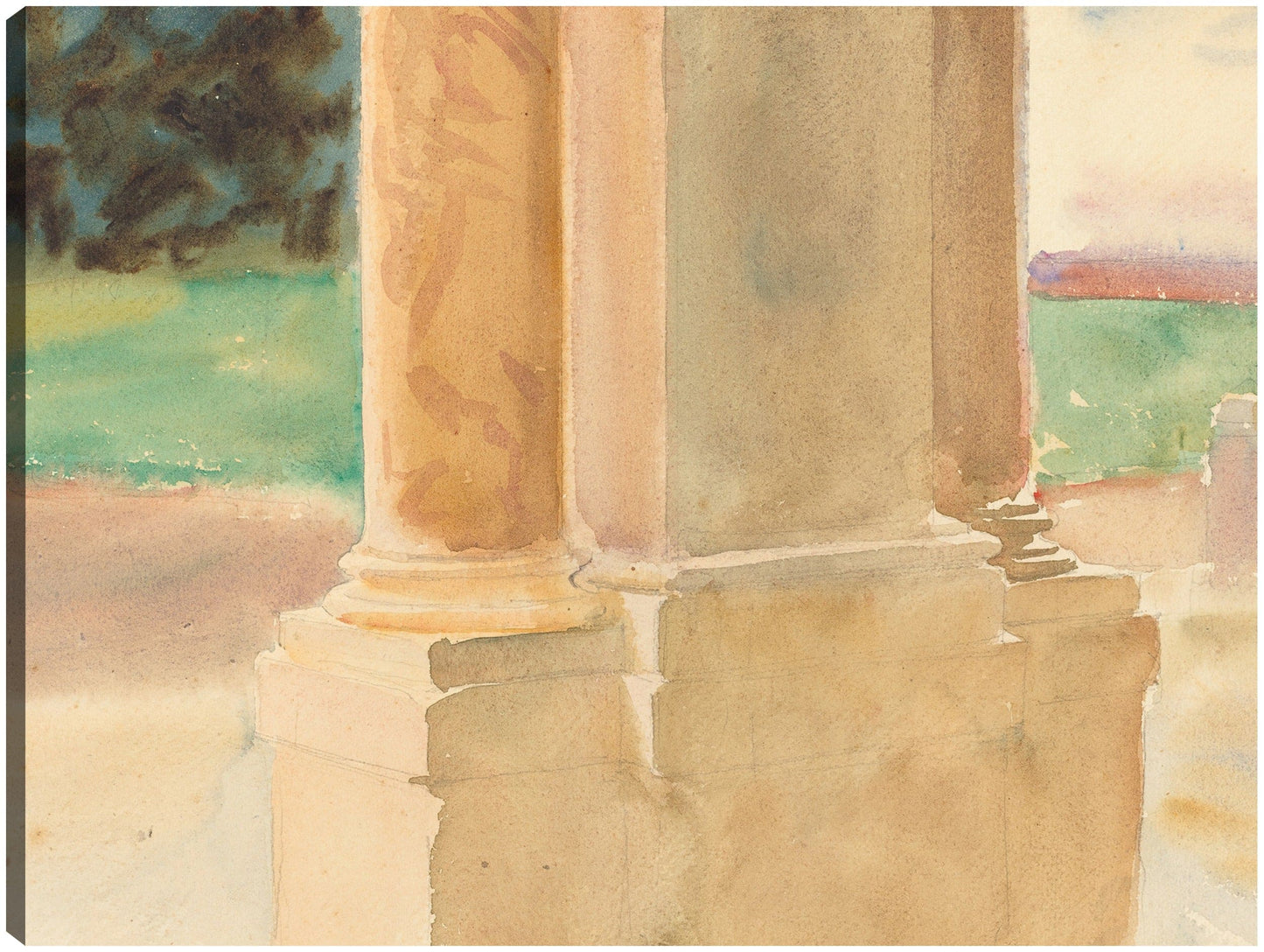 Frascati, estudio arquitectónico (c. 1907) - John Singer Sargent