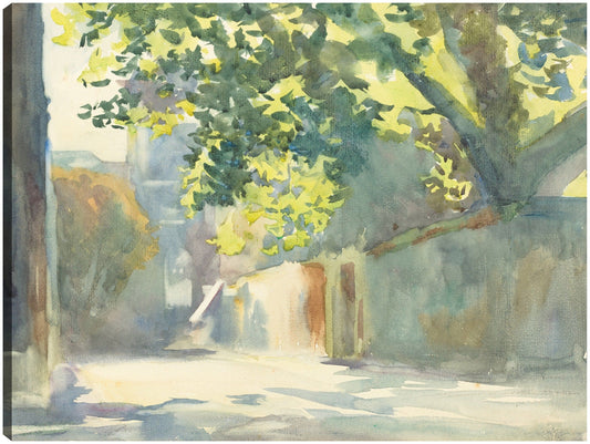 Pared iluminada por el sol debajo de un árbol (c. 1913) - John Singer Sargent
