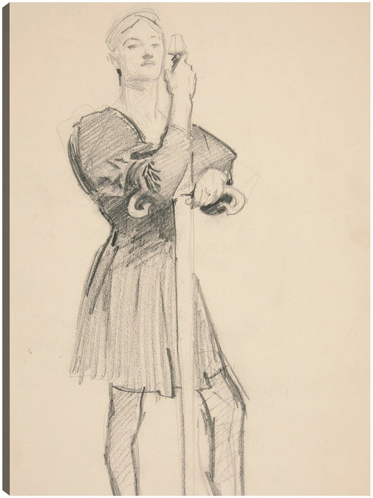 Figura de pie con lanza - John Singer Sargent