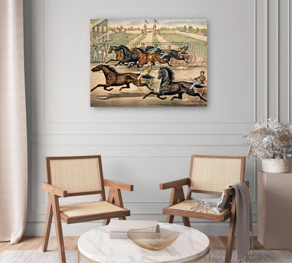 Caballos de carreras trotadores - Vintage Images