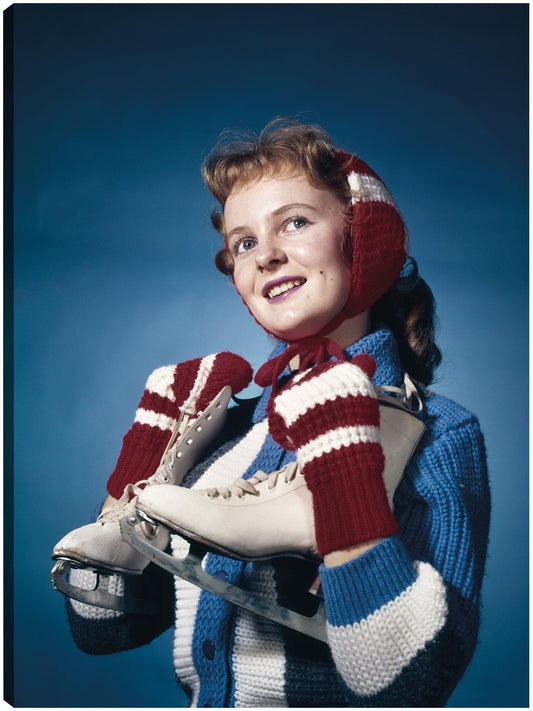Suéter azul patinador - Vintage Images
