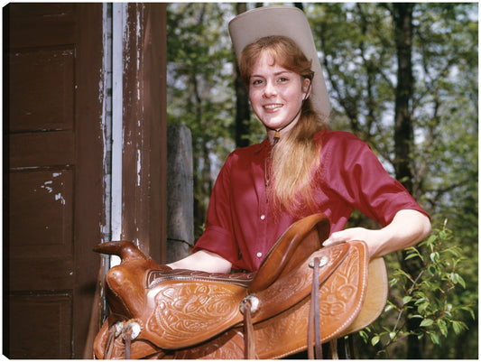 Western Saddle Girl - Vintage Images