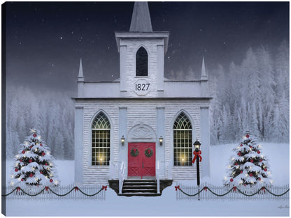 Iglesia de Navidad en la noche - Lori Deiter