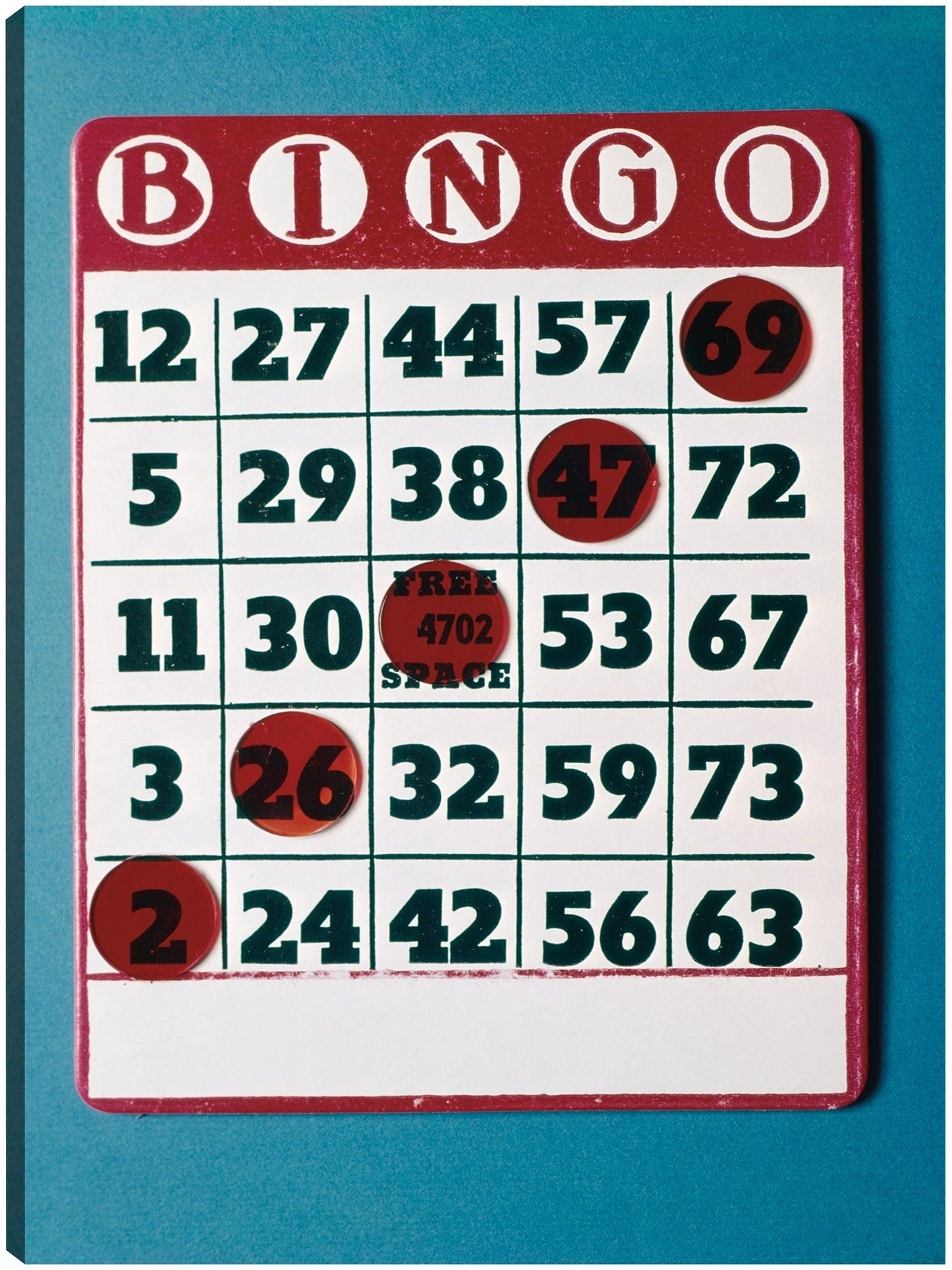 Tarjeta de bingo ganadora - Vintage Images