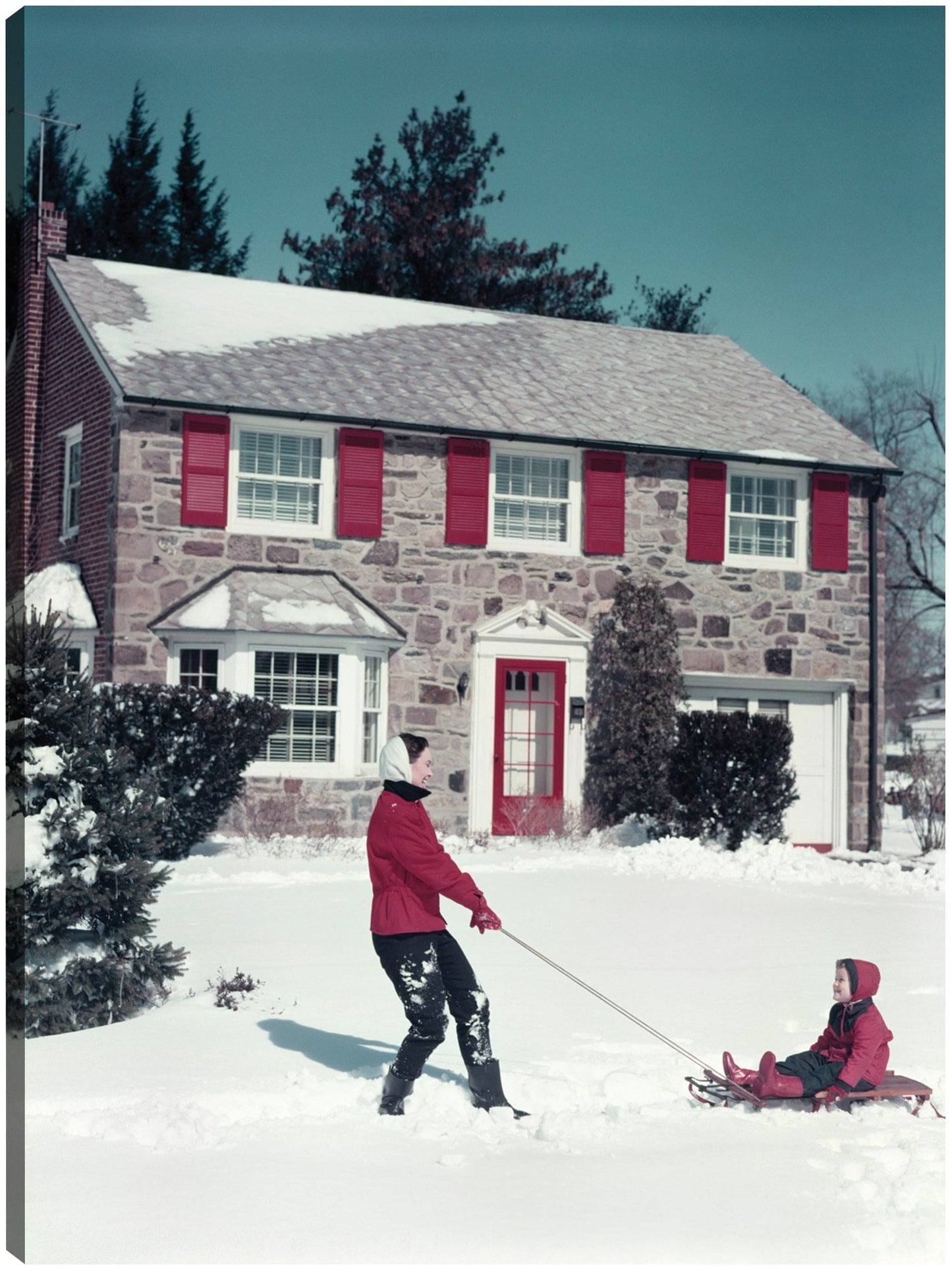 Trineo de Winter Country - Vintage Images