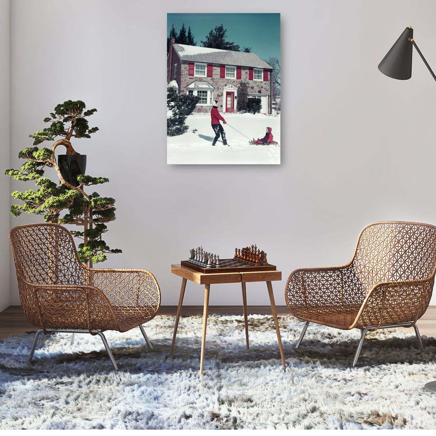 Trineo de Winter Country - Vintage Images