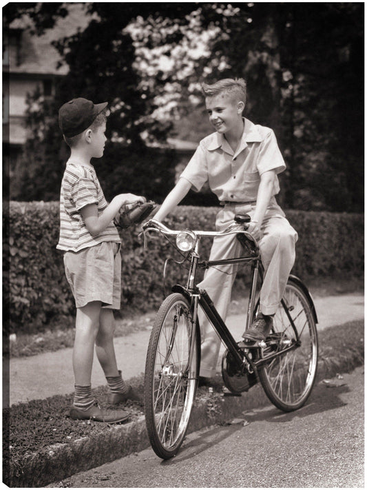 Amigos ciclistas del vecindario - Vintage Images