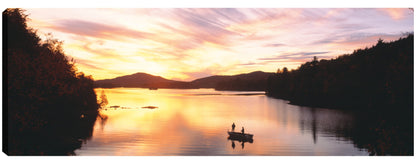 Pesca al atardecer Adirondacks - Panoramic Images