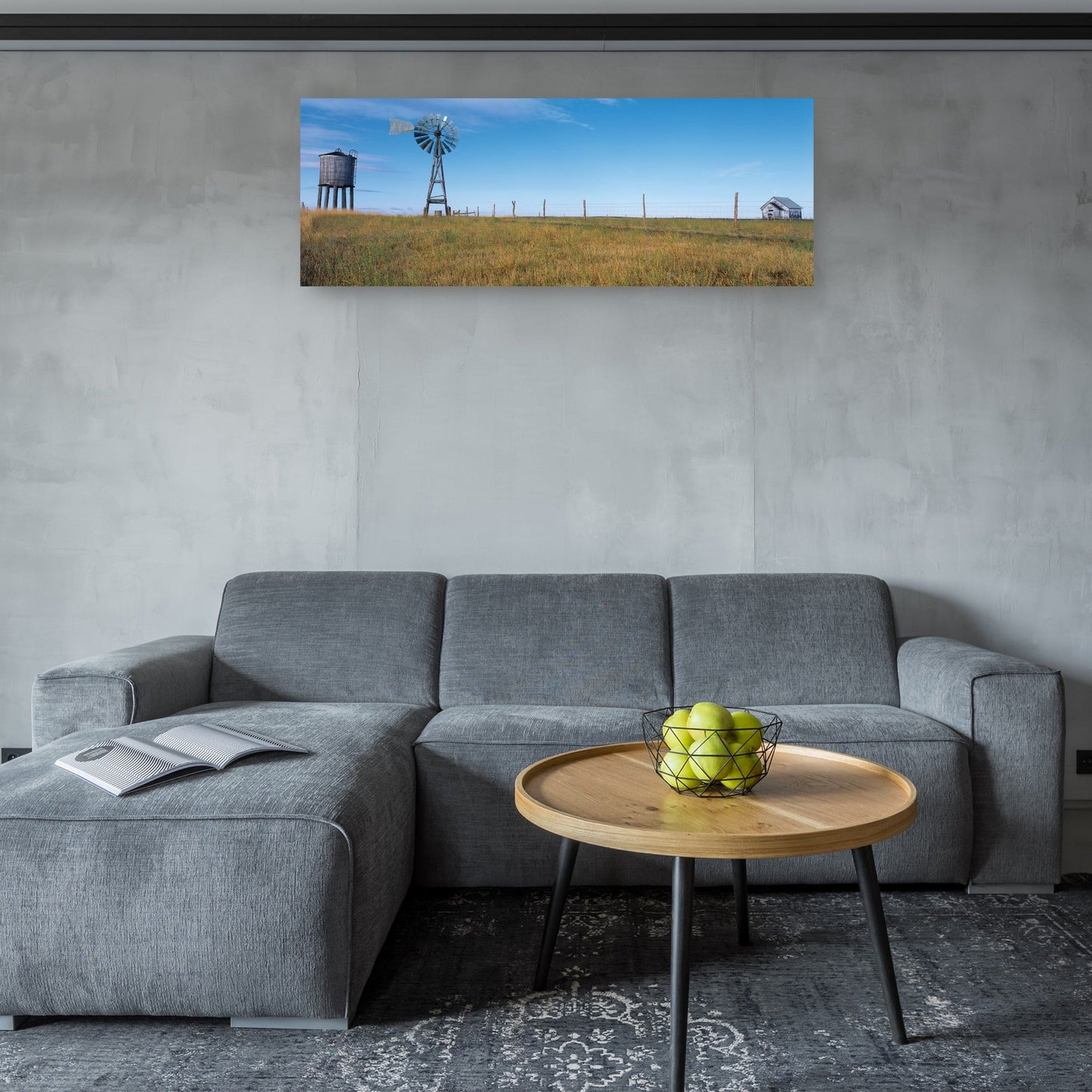 Molinos de viento en el campo - Panoramic Images