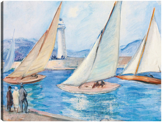 Inicio de Regatas en el Sur, St. Tropez (década de 1920) - Henri Lebasque