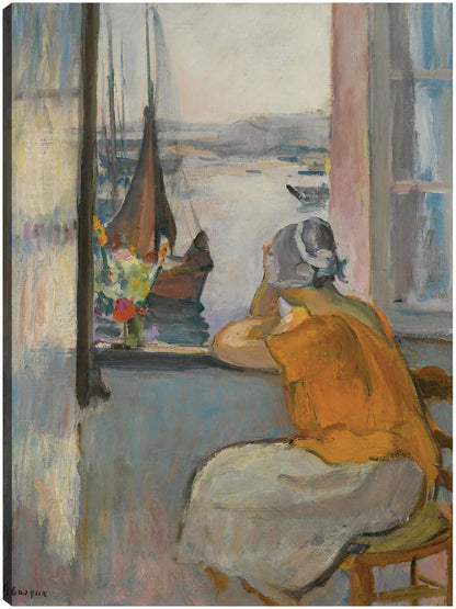 Jeune Femme Devant La Fenêtre Ouverte À L&#39;île D&#39;yeu - Henri Lebasque