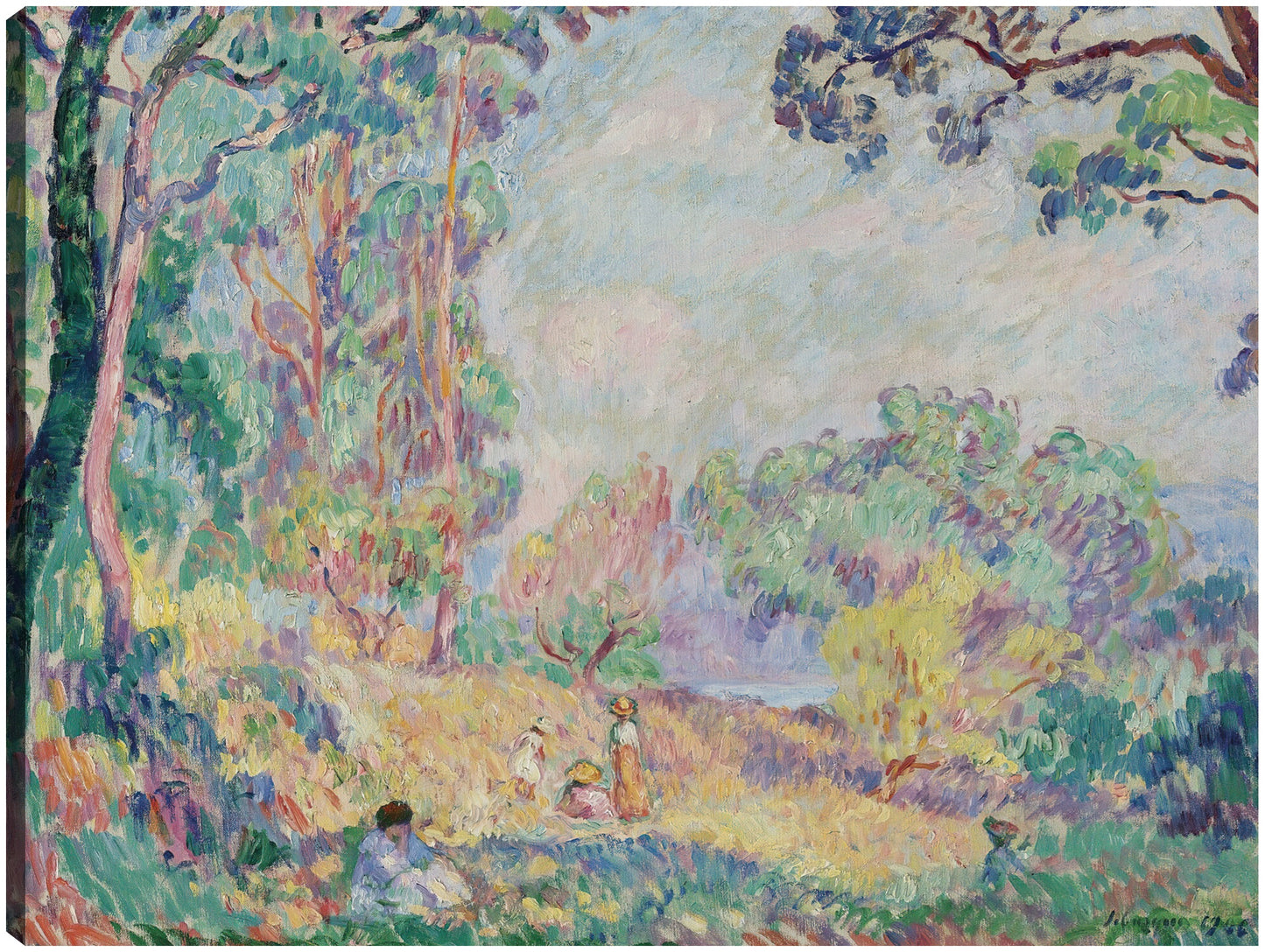 Jeunes Femmes et Fillettes Dans Un Paysage (1906) - Henri Lebasque