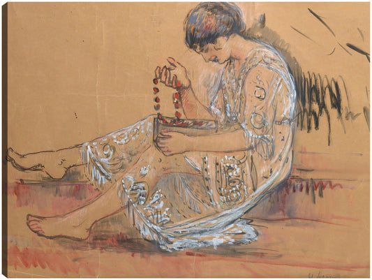 Femme Au Collier (Étude Pour L&#39;offrande Au Jardin) (1917) - Henri Lebasque