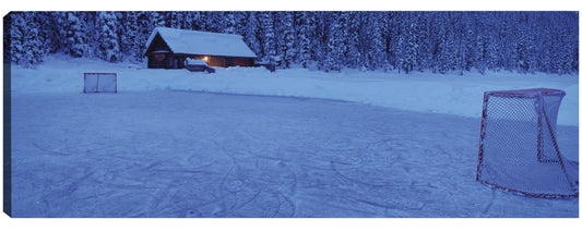 Red de hockey en Lake Louise - Panoramic Images