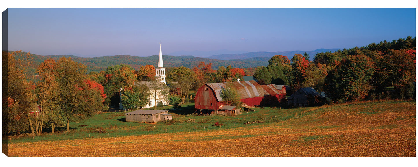 Iglesia en el campo, Vermont - Panoramic Images