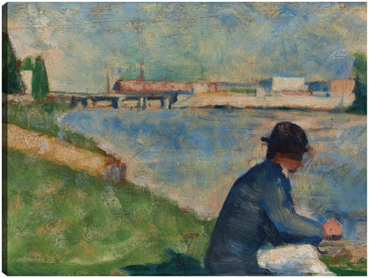 Estudio para &amp;#39;Bañistas en Asnières&amp;#39; (C.1883-1884) - Georges Seurat