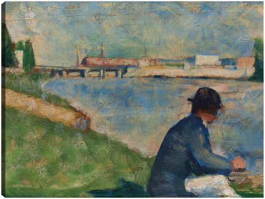 Estudio para &amp;#39;Bañistas en Asnières&amp;#39; (C.1883-1884) - Georges Seurat