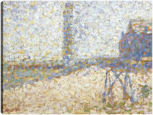El hospicio y el faro de Honfleur - Georges Seurat