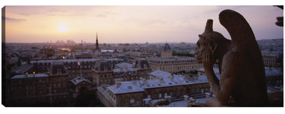 Gárgola de Notre Dame sobre París - Panoramic Images