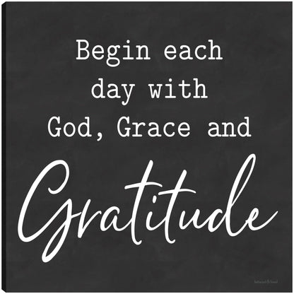 Dios, Gracia y Gratitud I - lettered & lined