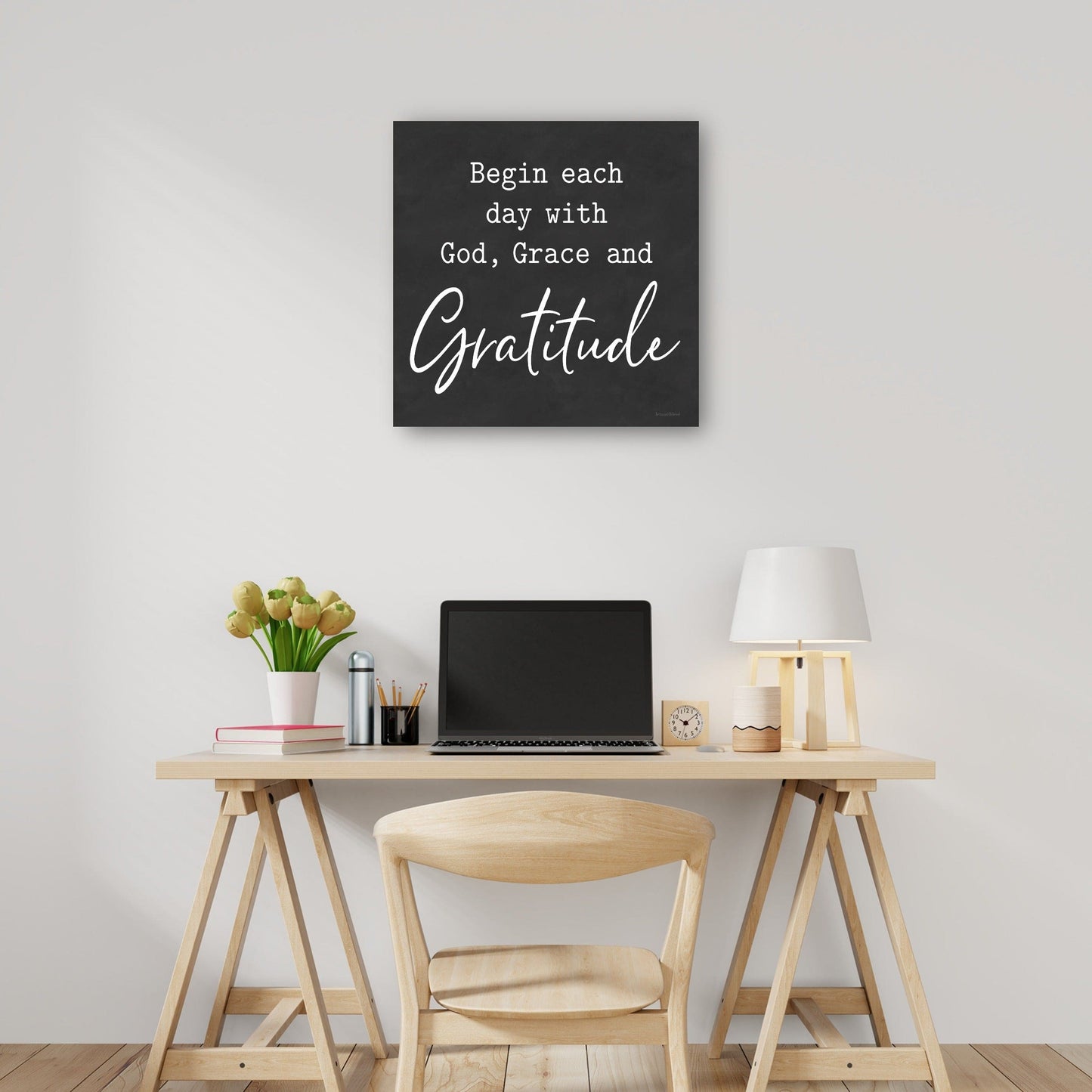 Dios, Gracia y Gratitud I - lettered & lined