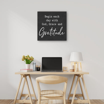 Dios, Gracia y Gratitud I - lettered & lined