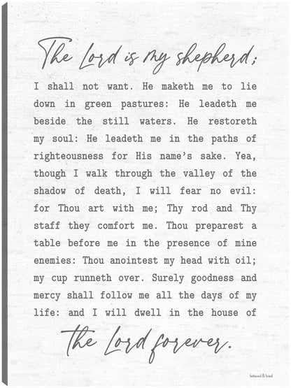 El señor es mi pastor - lettered & lined