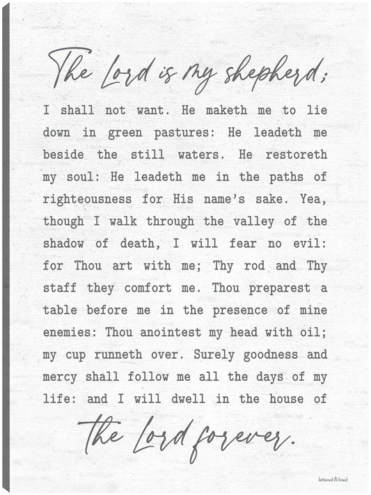El señor es mi pastor - lettered & lined