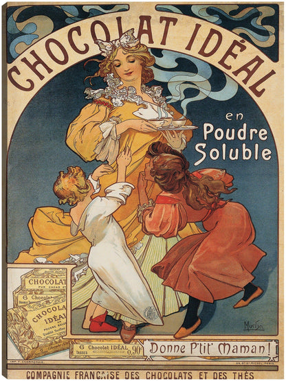 Chocolate Ideal (antes de 1897) - Alphonse Mucha