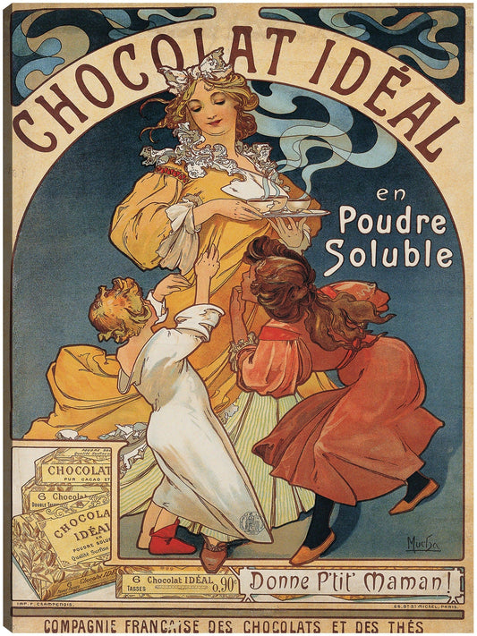 Chocolate Ideal (antes de 1897) - Alphonse Mucha