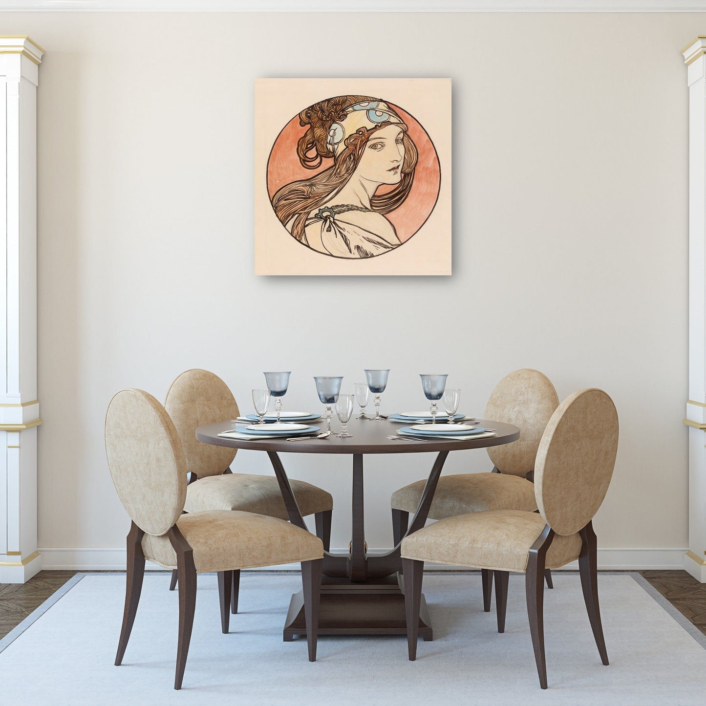 Vidriera para la fachada de la boutique Fouquet I - Alphonse Mucha