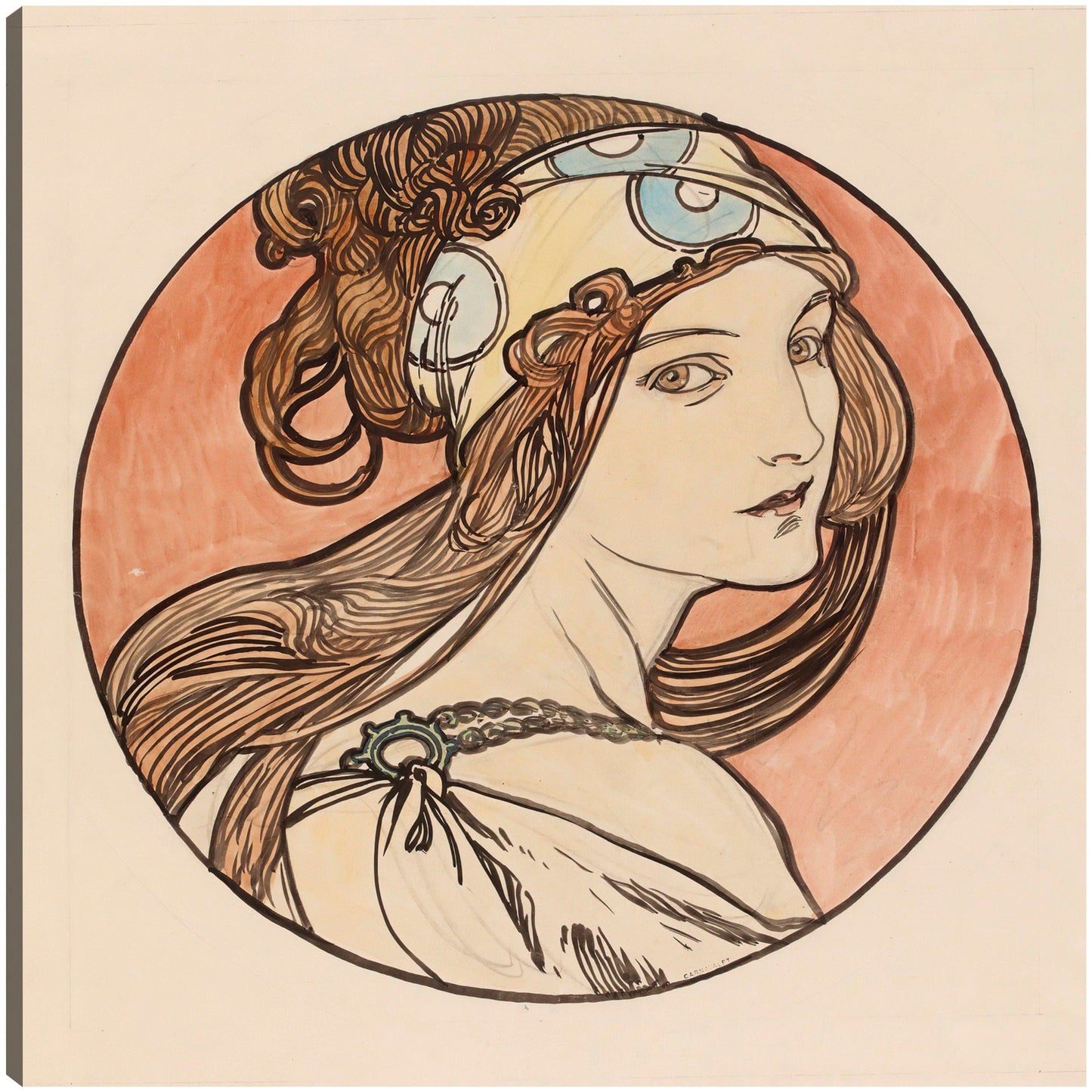 Vidriera para la fachada de la boutique Fouquet I - Alphonse Mucha