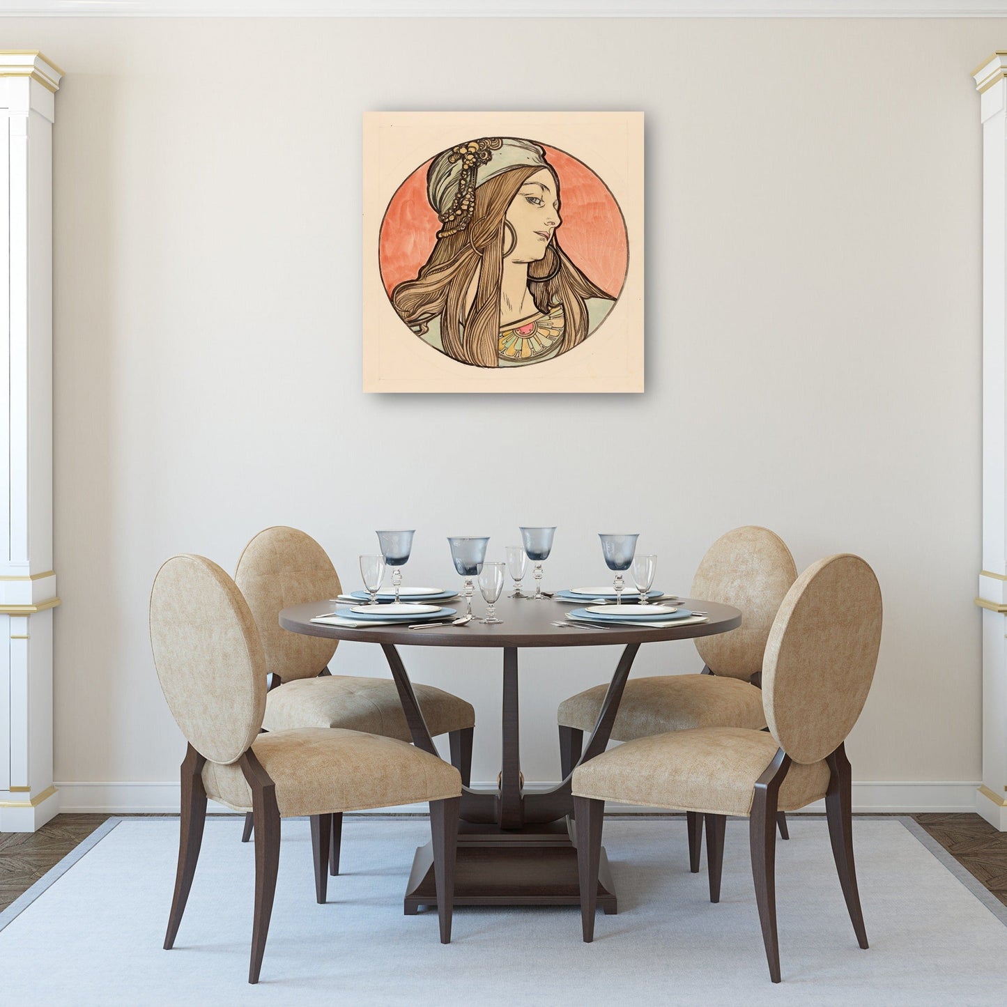 Vidriera para la fachada de la boutique Fouquet II - Alphonse Mucha