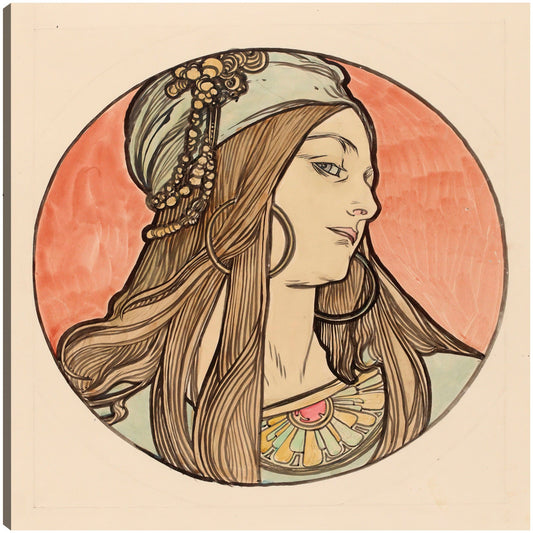 Vidriera para la fachada de la boutique Fouquet II - Alphonse Mucha